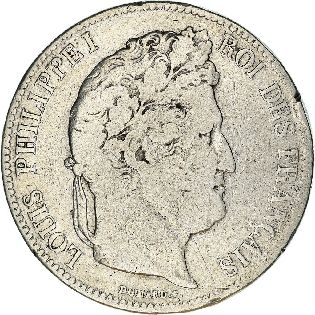 Coin, France, Louis-Philippe, 5 Francs, 1832, Toulouse, VF(20-25), Silver