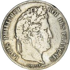 Coin, France, Louis-Philippe, 5 Francs, 1836, Lille, VF(20-25), Silver