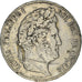 Moneta, Francia, Louis-Philippe, 5 Francs, 1837, Paris, MB, Argento, KM:749.1
