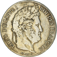 Coin, France, Louis-Philippe, 5 Francs, 1840, Rouen, VF(30-35), Silver