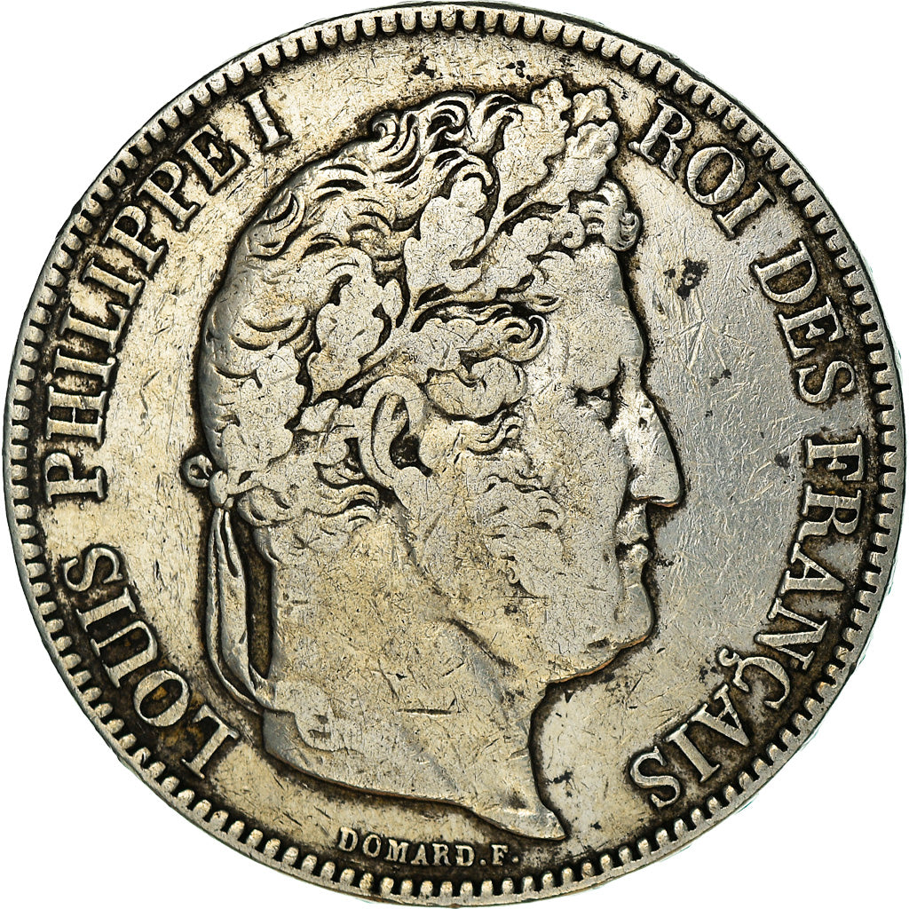 Coin, France, Louis-Philippe, 5 Francs, 1841, Rouen, VF(30-35), Silver