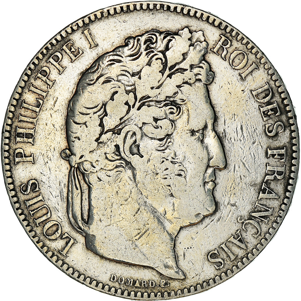 Moneta, Francja, Louis-Philippe, 5 Francs, 1843, Rouen, VF(20-25), Srebro