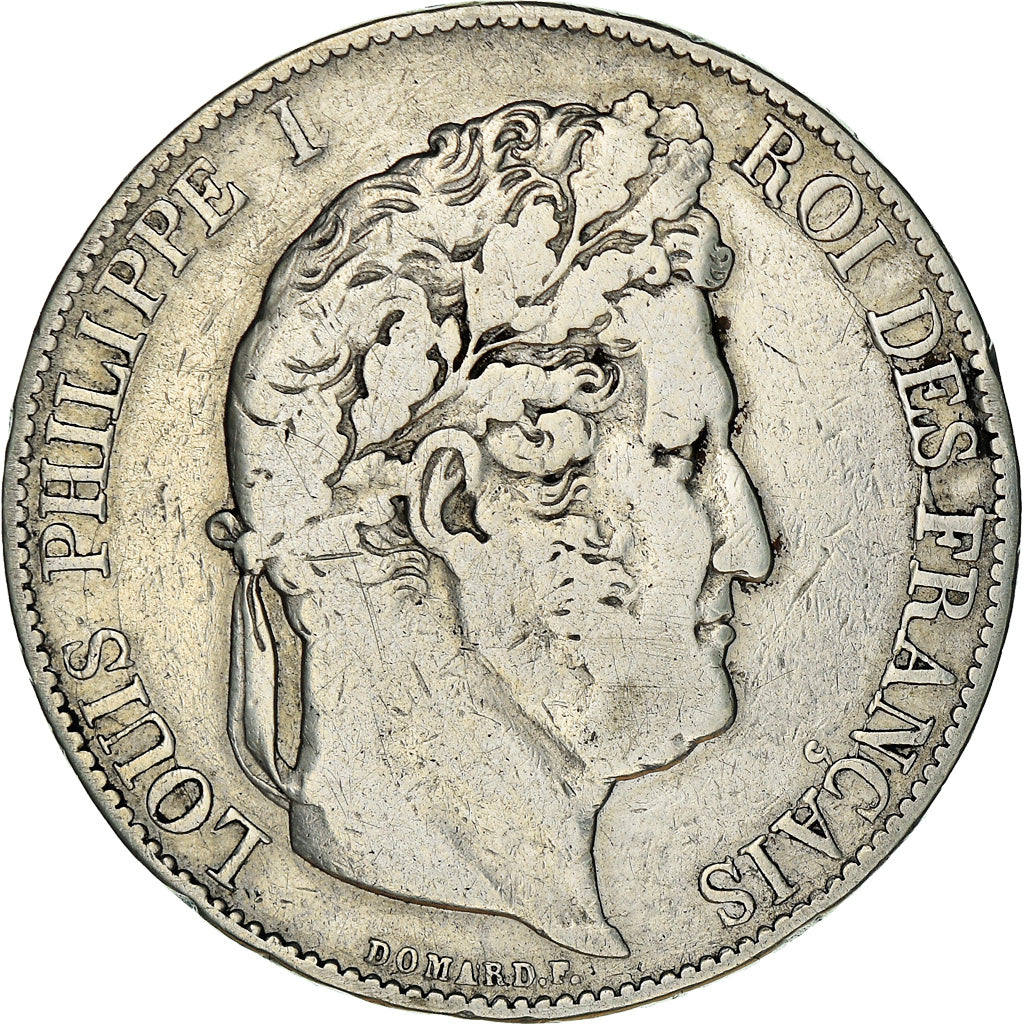 Coin, France, Louis-Philippe, 5 Francs, 1847, Strasbourg, VF(30-35), Silver