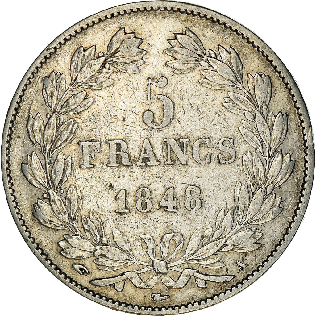 Coin, France, Louis-Philippe, 5 Francs, 1848, Paris, EF(40-45), Silver