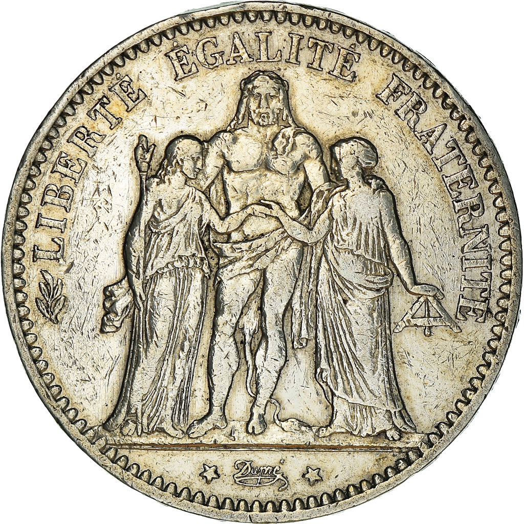 Coin, France, Hercule, 5 Francs, 1875, Paris, EF(40-45), Silver, KM:820.1