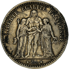 Coin, France, Hercule, 5 Francs, 1873, Bordeaux, VF(30-35), Silver, KM:820.2