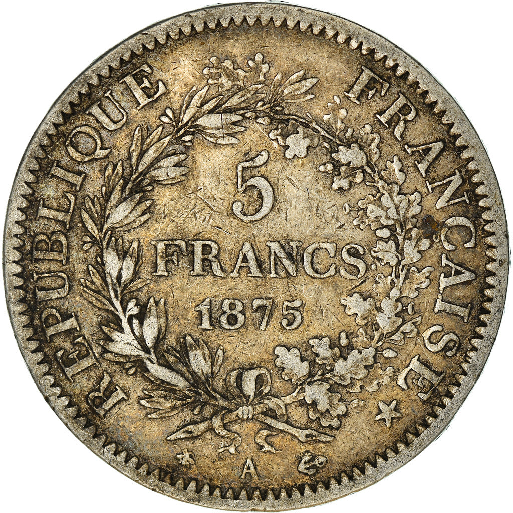 Monnaie, France, Hercule, 5 Francs, 1875, Paris, TB+, Argent, Gadoury:745a