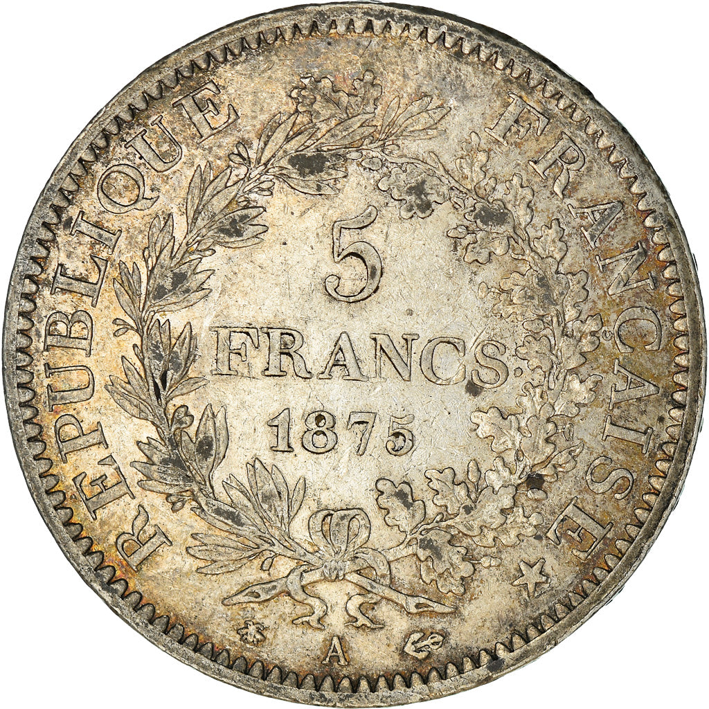 Coin, France, Hercule, 5 Francs, 1875, Paris, EF(40-45), Silver, KM:820.1