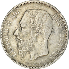 Coin, Belgium, Leopold II, 5 Francs, 5 Frank, 1870, Brussels, VF(30-35), Silver