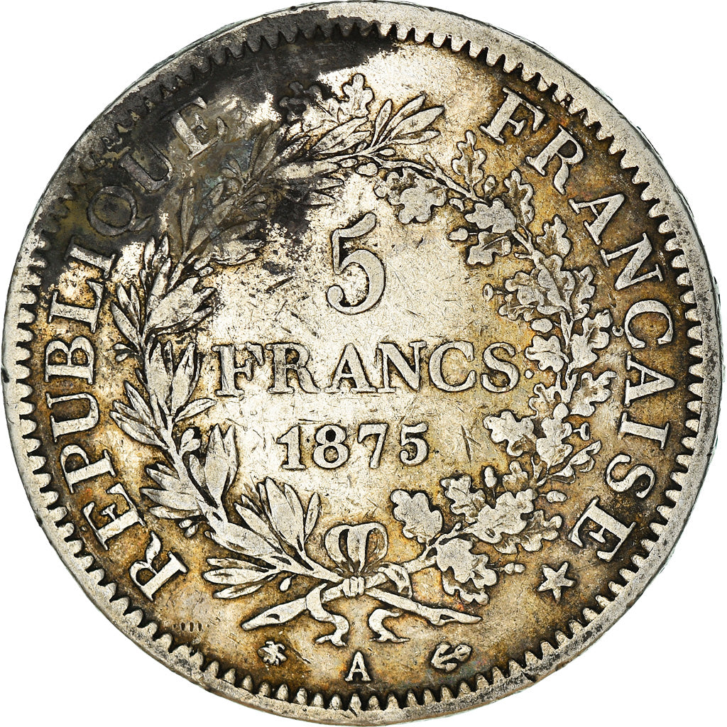 Coin, France, Hercule, 5 Francs, 1875, Paris, EF(40-45), Silver, KM:820.1