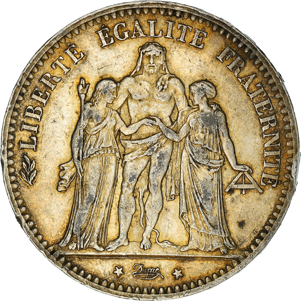 Münze, Frankreich, Hercule, 5 Francs, 1876, Paris, SS, Silber, KM:820.1