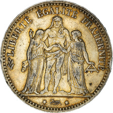 Moneda, Francia, Hercule, 5 Francs, 1876, Paris, MBC, Plata, KM:820.1