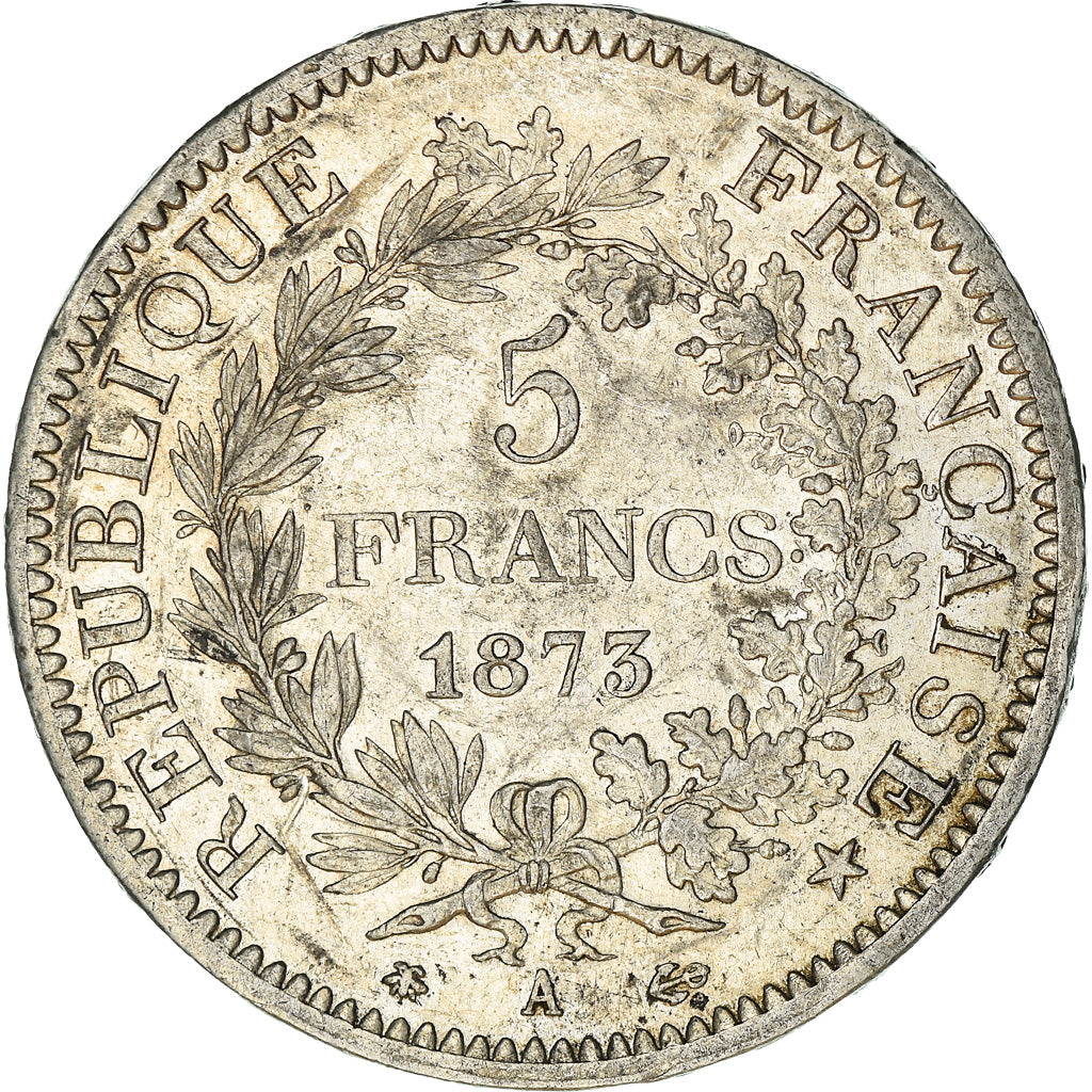 Coin, France, Hercule, 5 Francs, 1873, Paris, VF(30-35), Silver, KM:820.1