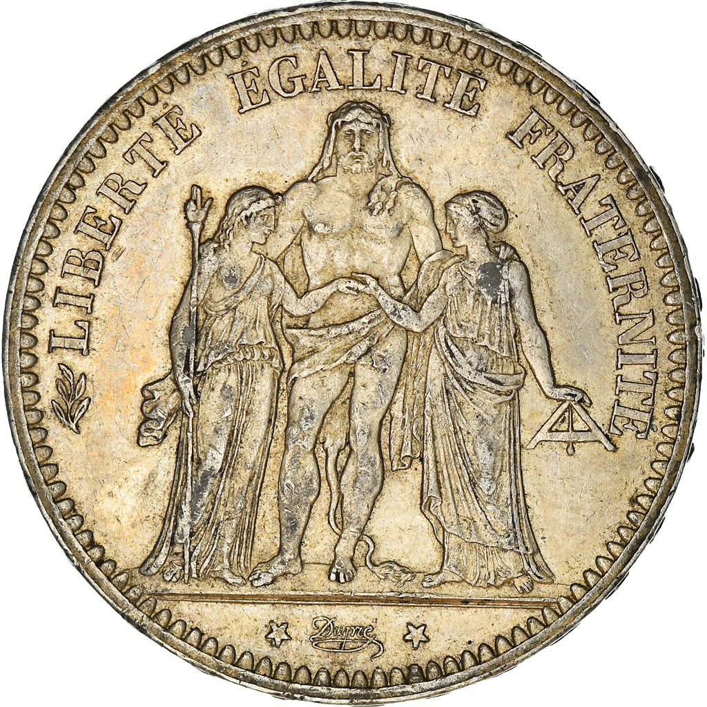 Moneta, Francja, Hercule, 5 Francs, 1873, Paris, EF(40-45), Srebro, KM:820.1