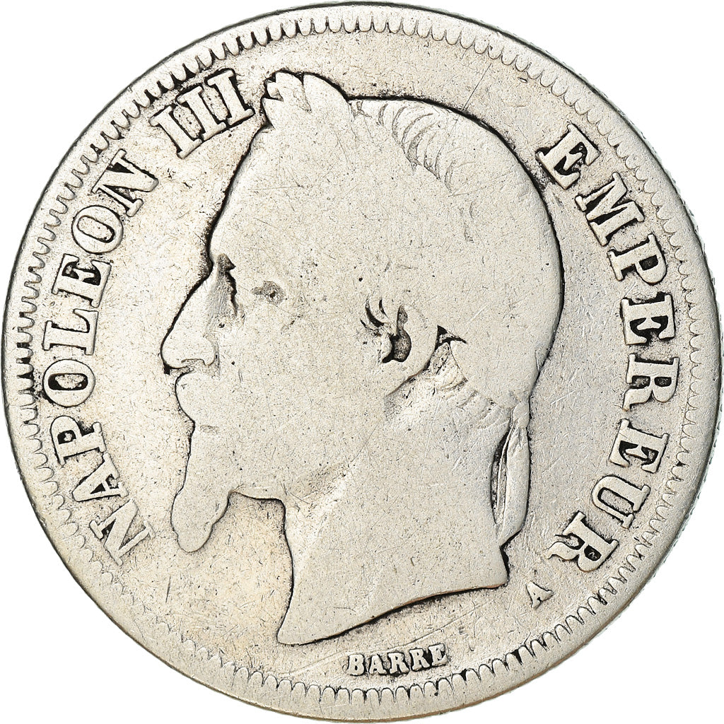 Moneta, Francia, Napoleon III, Napoléon III, 2 Francs, 1867, Paris, B+