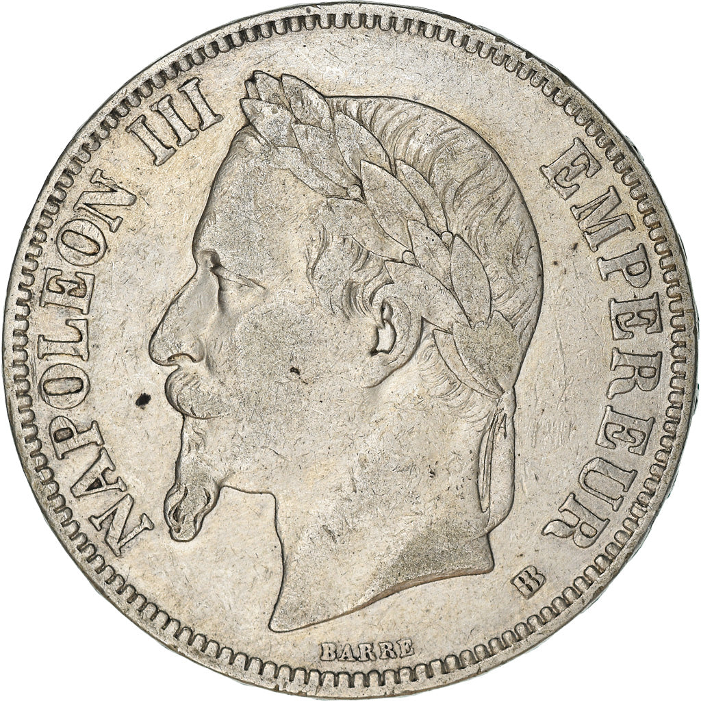 Coin, France, Napoléon III, 5 Francs, 1869, Strasbourg, EF(40-45), Silver