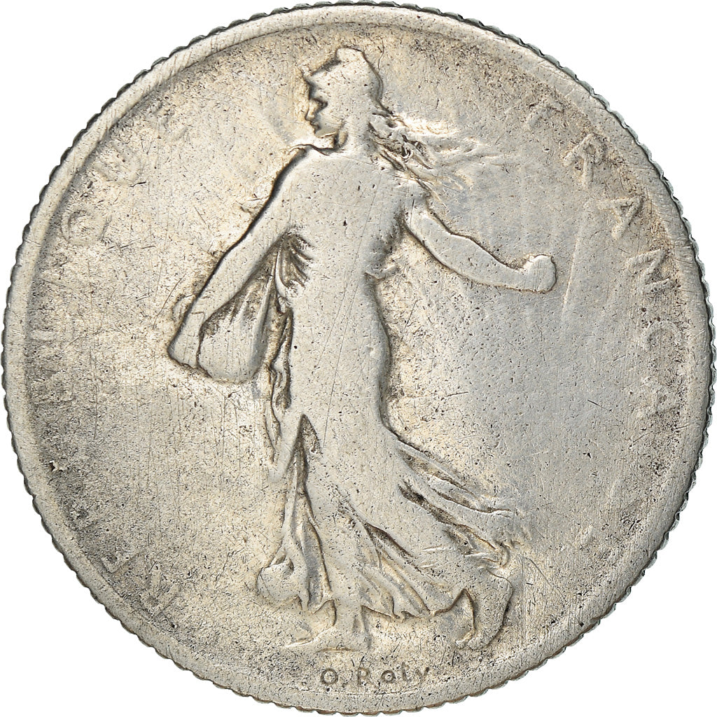 Coin, France, Semeuse, Franc, 1909, Paris, VF(30-35), Silver, KM:844.1