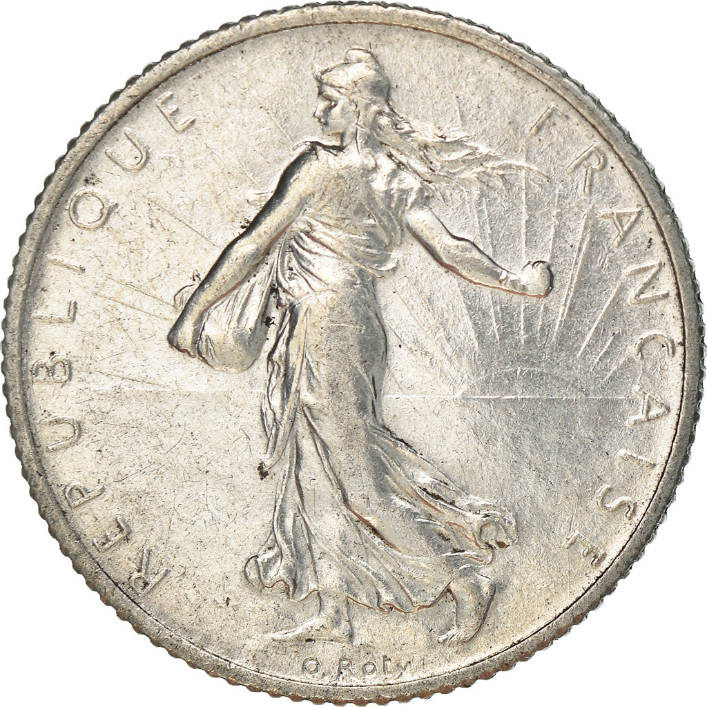 Coin, France, Semeuse, Franc, 1913, Paris, AU(55-58), Silver, KM:844.1