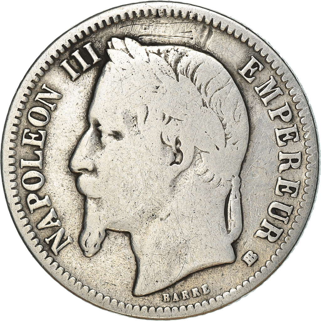 Coin, France, Napoleon III, Napoléon III, Franc, 1868, Paris, VF(20-25)