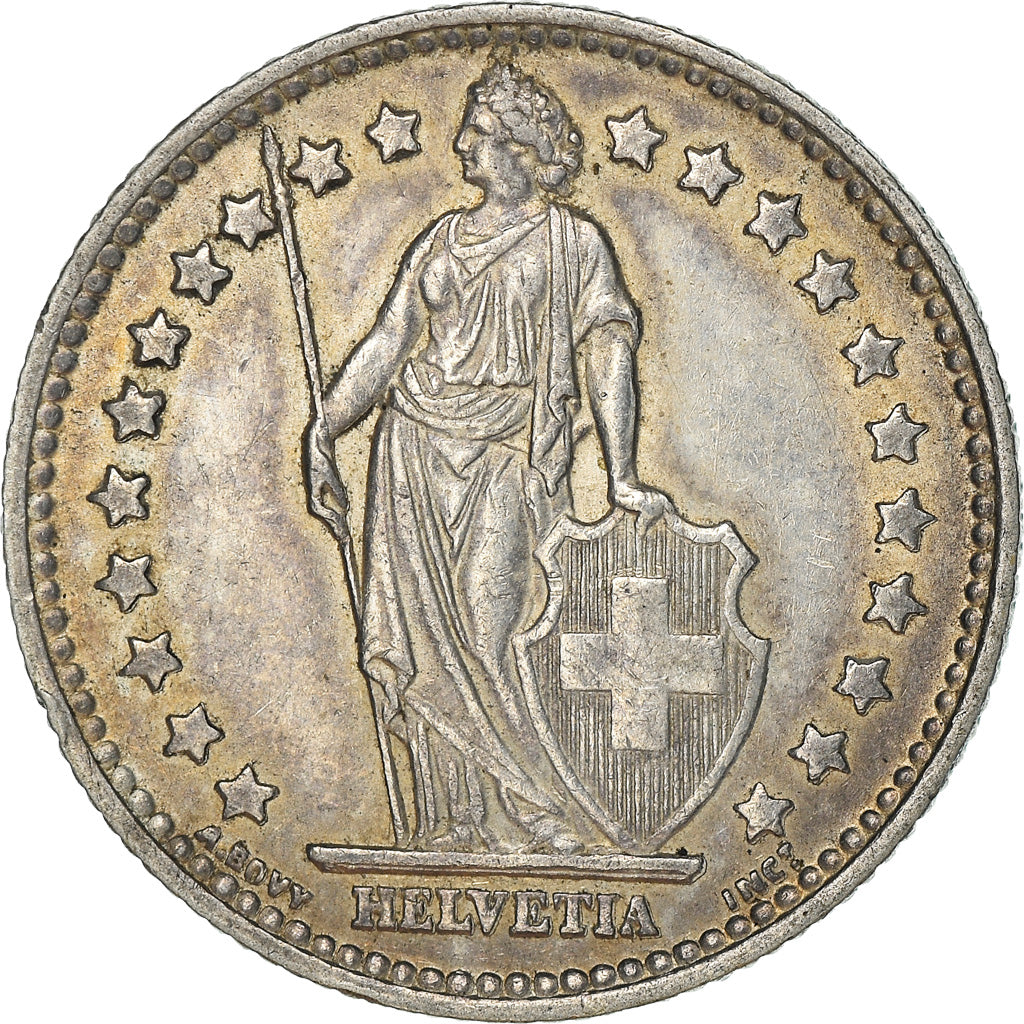 Coin, Switzerland, Franc, 1952, EF(40-45), Silver, KM:24