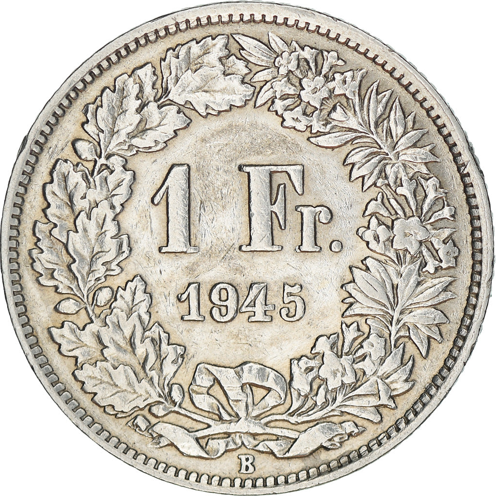 Coin, Switzerland, Franc, 1945, Bern, MS(63), Silver, KM:24
