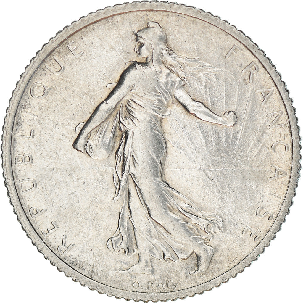 Coin, France, Semeuse, Franc, 1916, Paris, MS(63), Silver, KM:844.1, Gadoury:467
