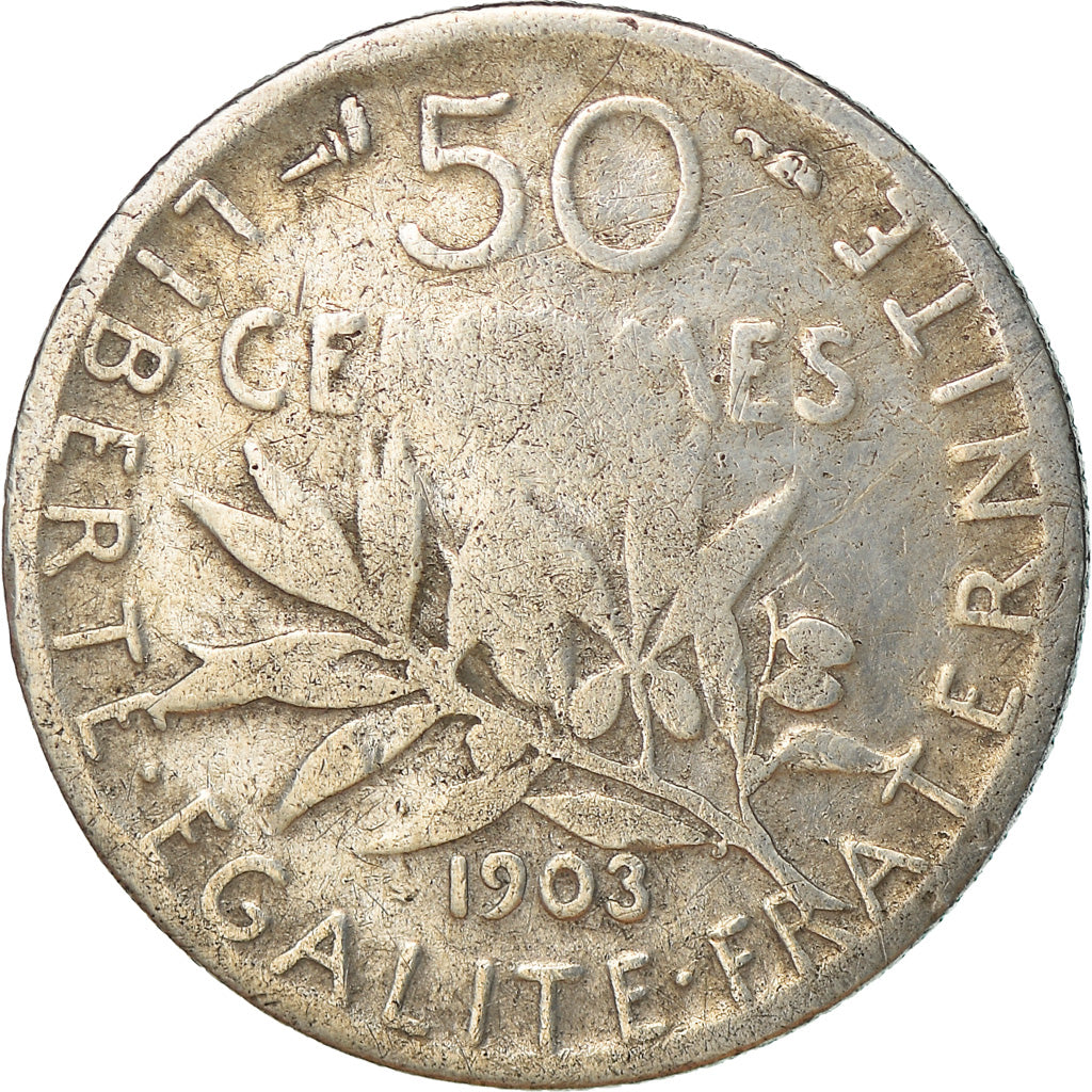 Münze, Frankreich, Semeuse, 50 Centimes, 1903, Paris, S, Silber, KM:854