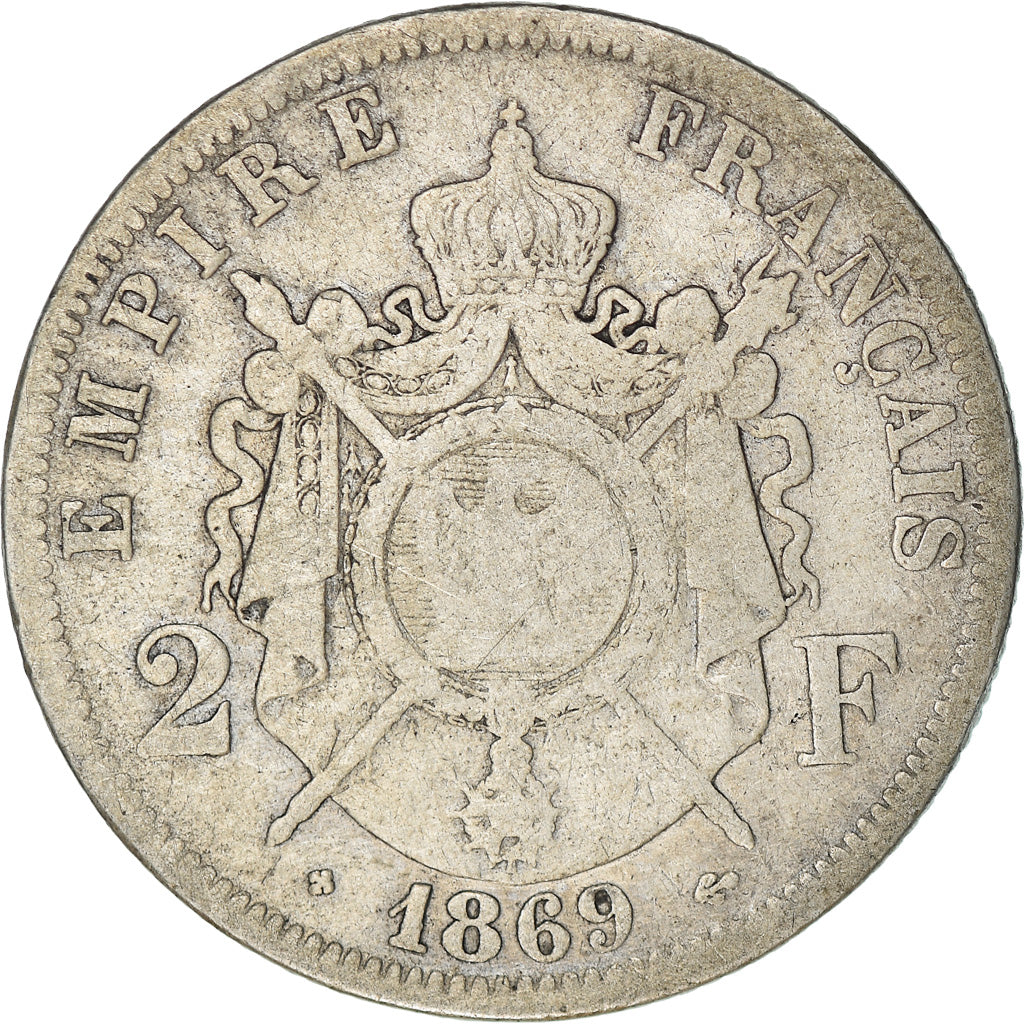 Munten, Frankrijk, Napoleon III, Napoléon III, 2 Francs, 1869, Strasbourg, FR
