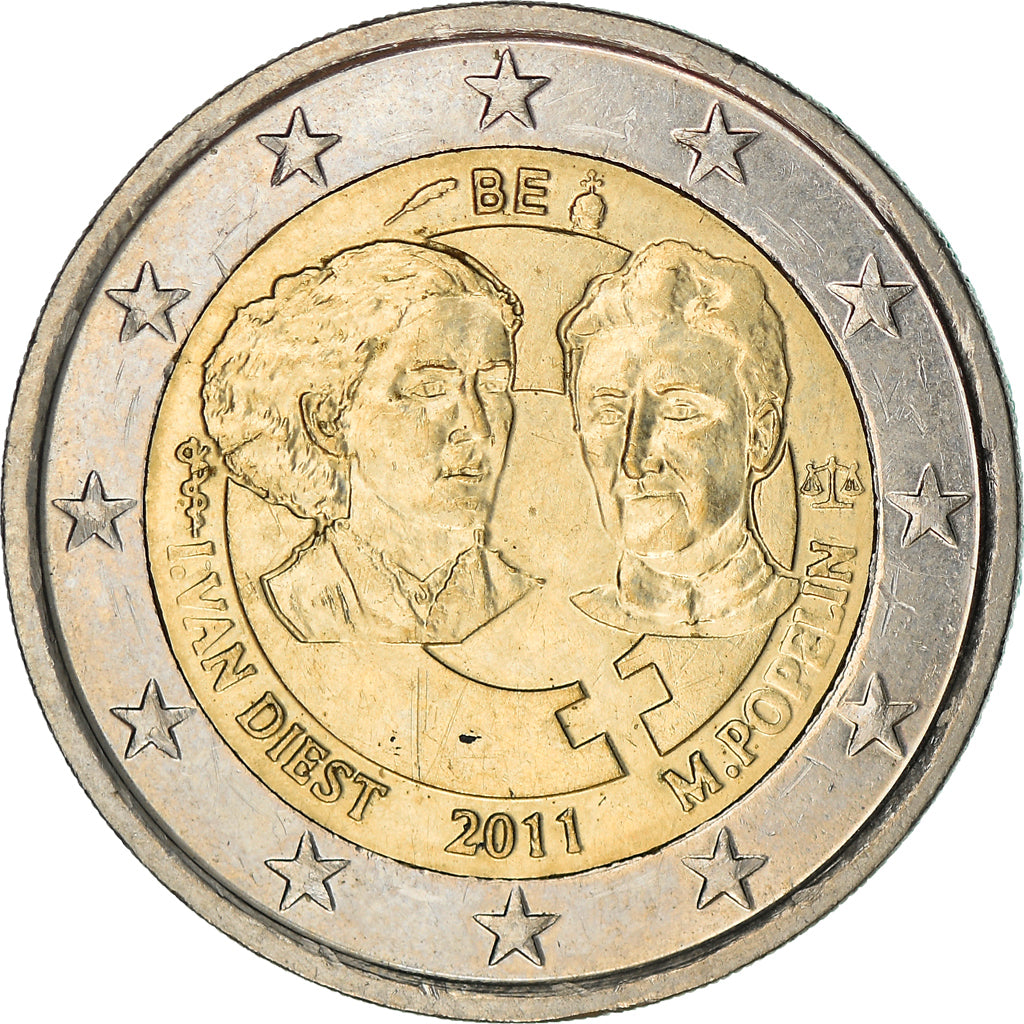 Belgium, 2 Euro, Rights of women, 2011, Brussels, MS(60-62), Bi-Metallic, KM:308