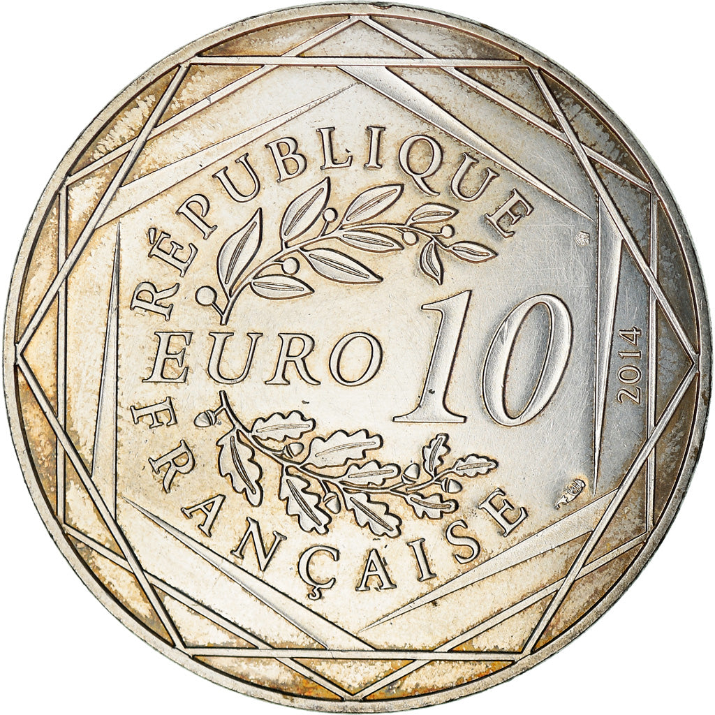 Francja, 10 Euro, Egalité Hiver Sempé, 2014, Paris, MS(64), Srebro