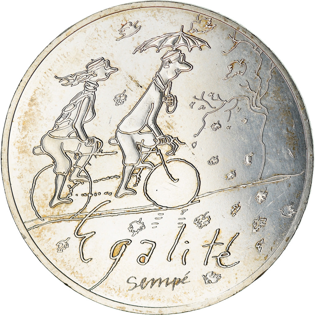 France, Sempé - Egalité, 10 Euro, 2014, MS(60-62), Silver, Gadoury:EU718