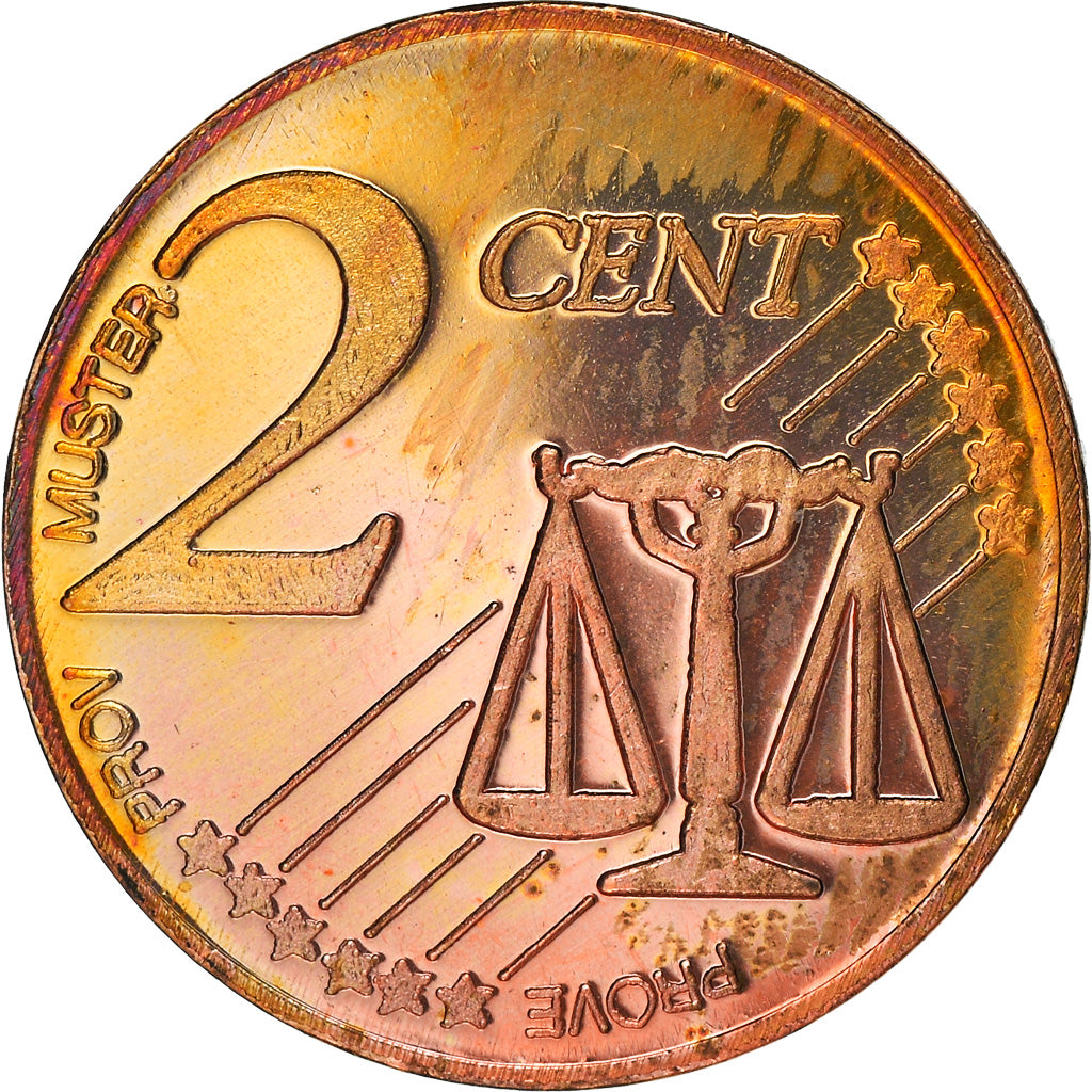 Lithuania, Fantasy euro patterns, 2 Euro Cent, 2004, Proof, MS(65-70), Copper