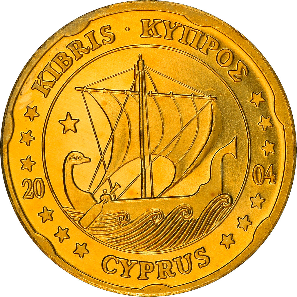 Chipre, Fantasy euro patterns, 20 Euro Cent, 2004, Proof, MS(65-70), Latão