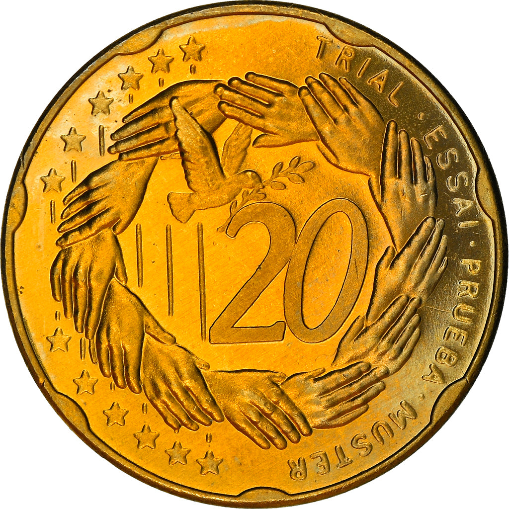 Chipre, Fantasy euro patterns, 20 Euro Cent, 2004, Proof, MS(65-70), Latão