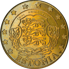 Estonia, Fantasy euro patterns, 50 Euro Cent, 2004, Proof, MS(65-70), Brass