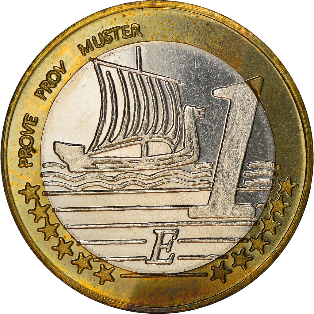 Estonia, Fantasy euro patterns, Euro, 2004, Proof, MS(65-70), Bi-Metallic