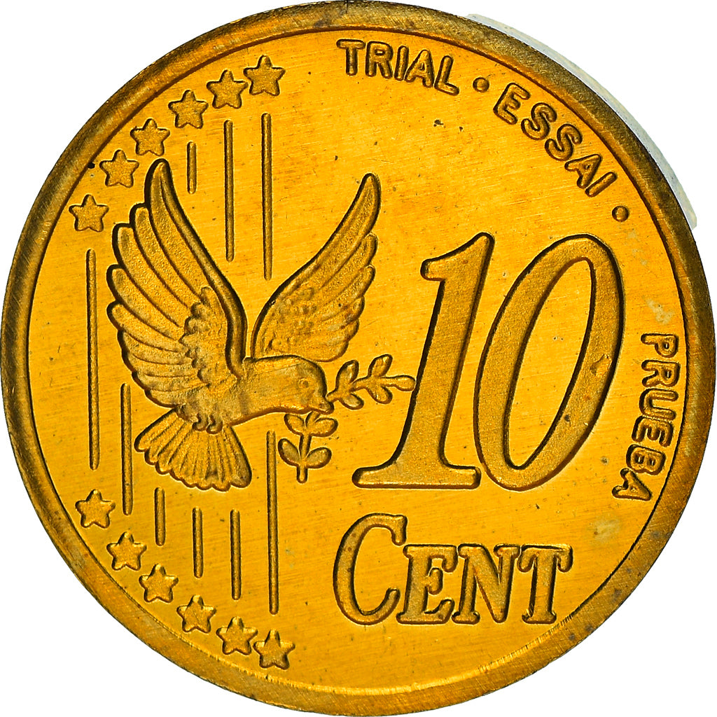 United Kingdom, Fantasy euro patterns, 10 Euro Cent, 2002, Proof, STGL, Messing