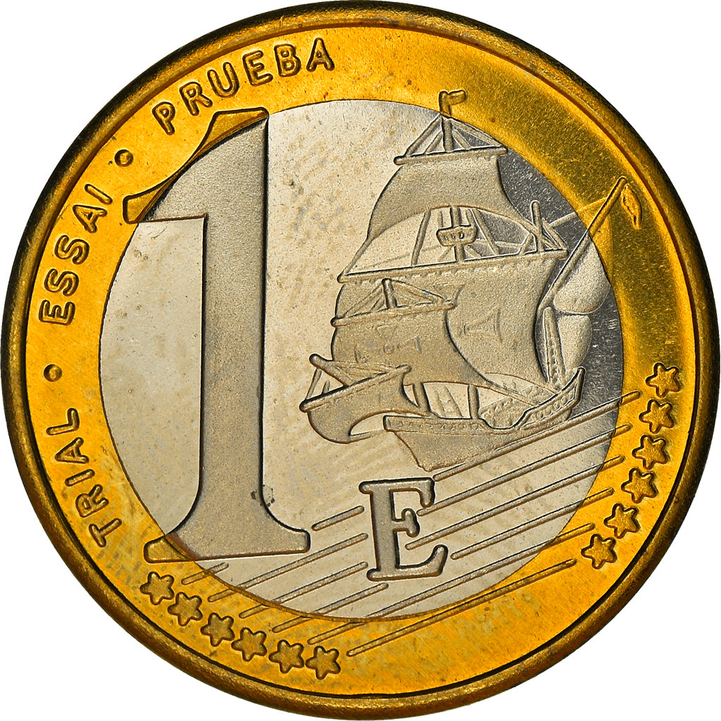 United Kingdom, Fantasy euro patterns, Euro, 2002, Proof, MS(65-70), Bi-Metallic