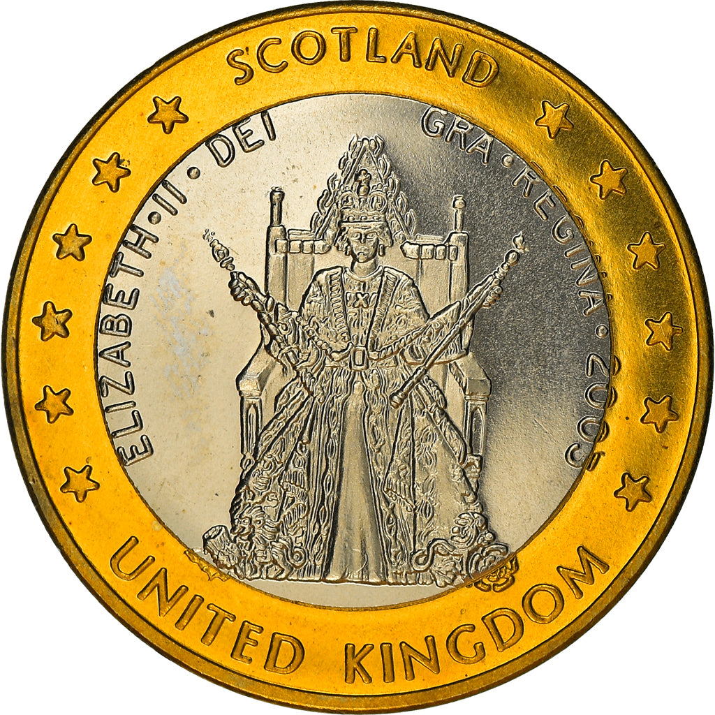 United Kingdom, Fantasy euro patterns, Euro, 2003, Proof, MS(65-70), Bi-Metallic