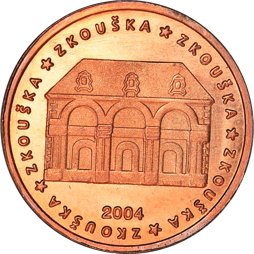 Czechy, Fantasy euro patterns, 5 Euro Cent, 2004, Proof, MS(65-70), Miedź