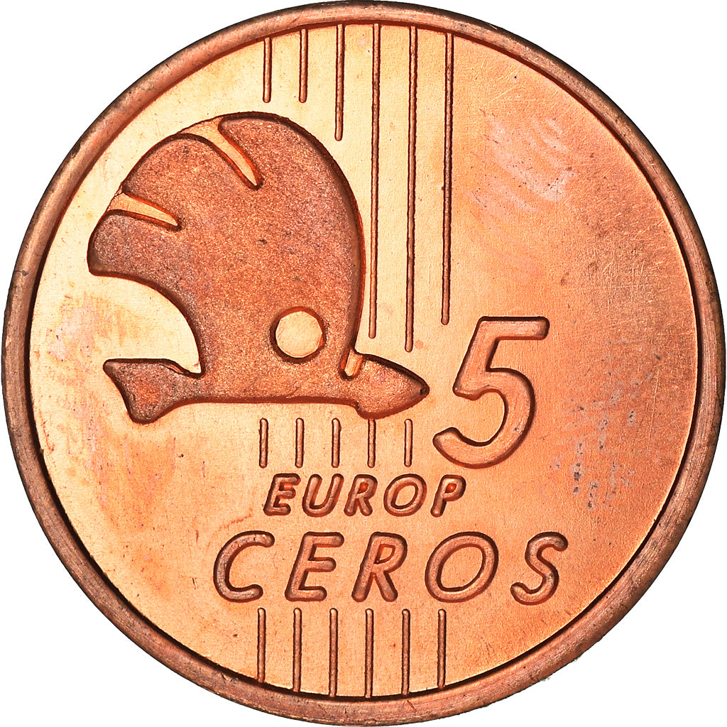 Czechy, Fantasy euro patterns, 5 Euro Cent, 2004, Proof, MS(65-70), Miedź