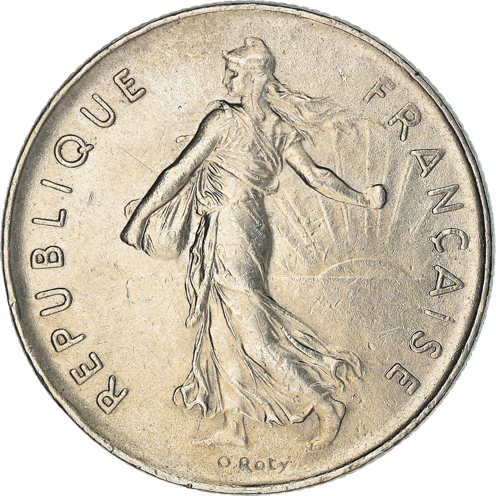 Coin, France, Semeuse, 5 Francs, 1977, Paris, MS(60-62), Nickel Clad