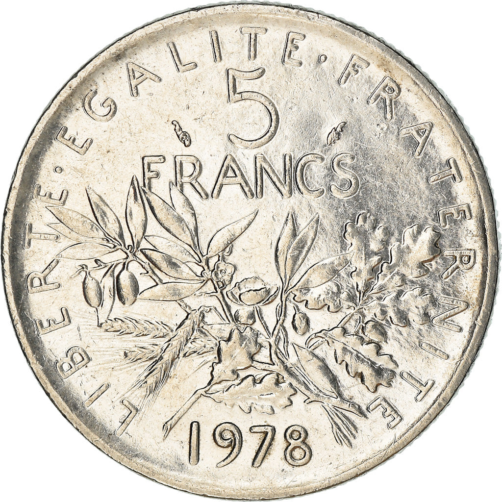 Moneta, Francia, Semeuse, 5 Francs, 1978, Paris, SPL-, Nichel placcato