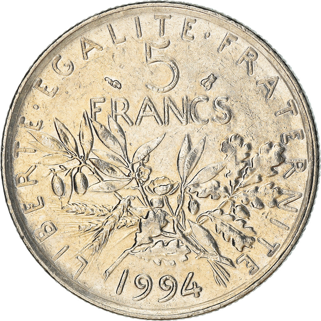Monnaie, France, Semeuse, 5 Francs, 1994, Paris, SUP, Nickel Clad Copper-Nickel