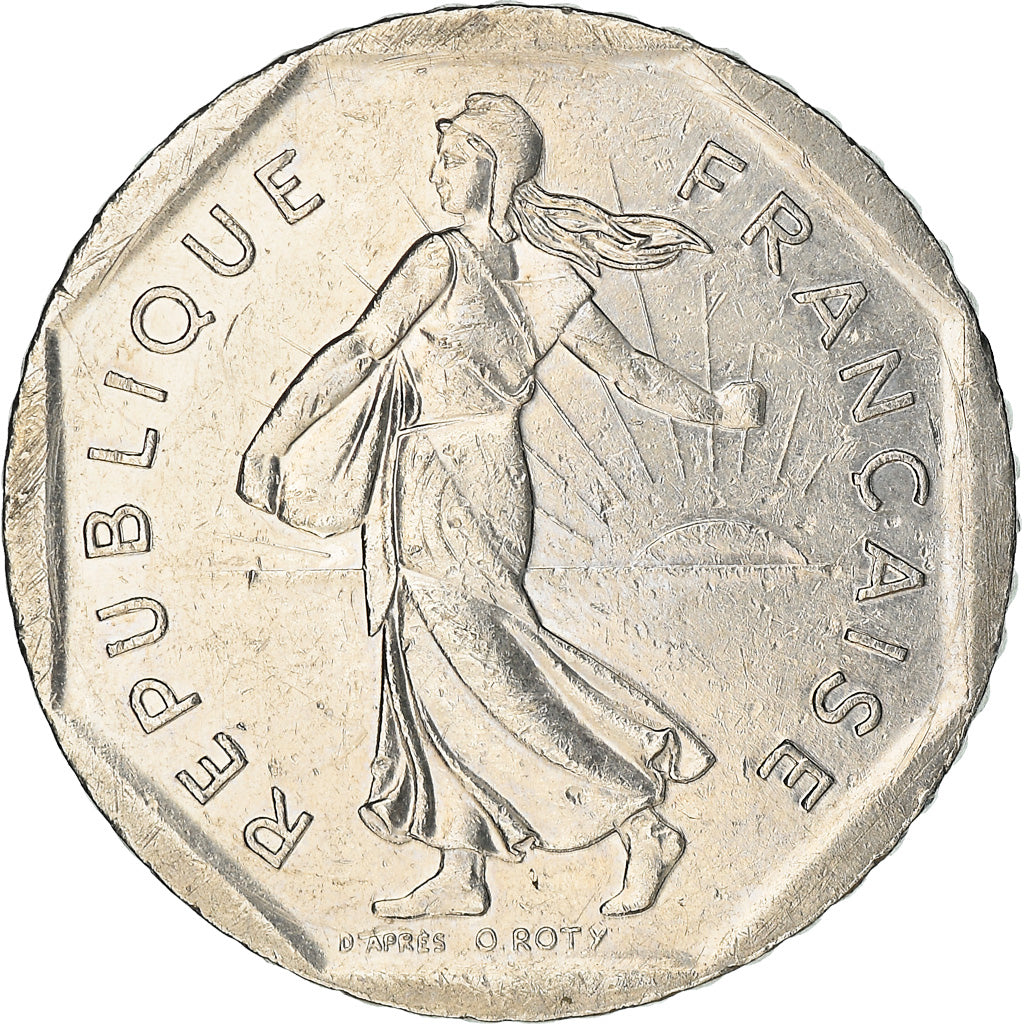 Münze, Frankreich, Semeuse, 2 Francs, 1996, VZ, Nickel, KM:942.2, Gadoury:547