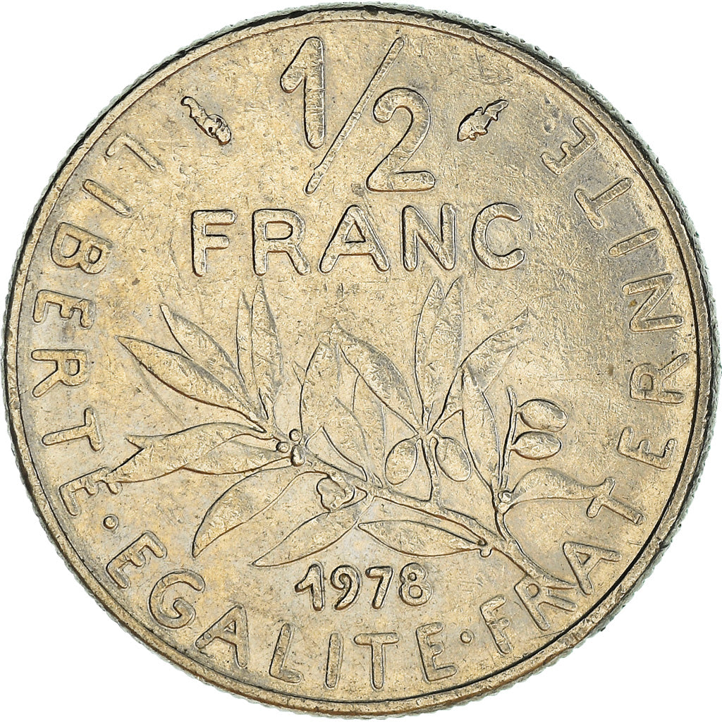 Coin, France, Semeuse, 1/2 Franc, 1978, Paris, AU(50-53), Nickel, KM:931.1
