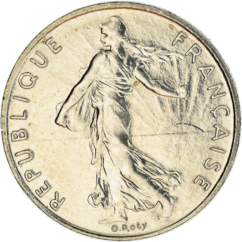 Münze, Frankreich, Semeuse, 1/2 Franc, 1996, SS+, Nickel, KM:931.2, Gadoury:429