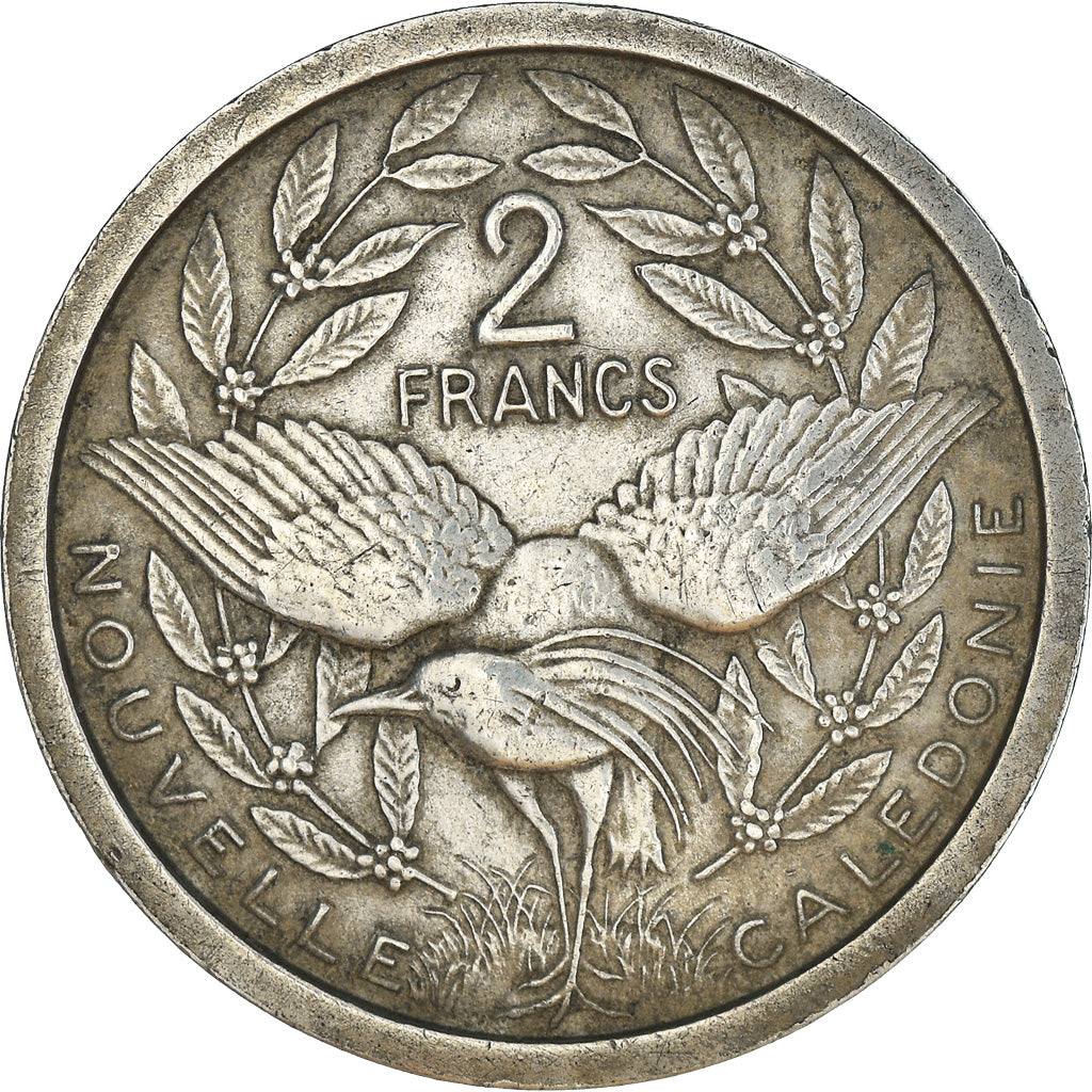 Coin, New Caledonia, 2 Francs, 1949, Paris, AU(50-53), Aluminum, KM:3