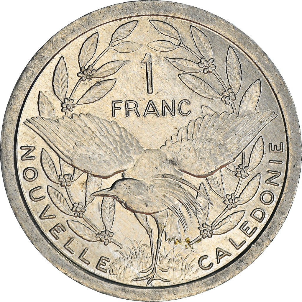 Coin, New Caledonia, Franc, 1989, Paris, MS(63), Aluminum, KM:10, Lecompte:49