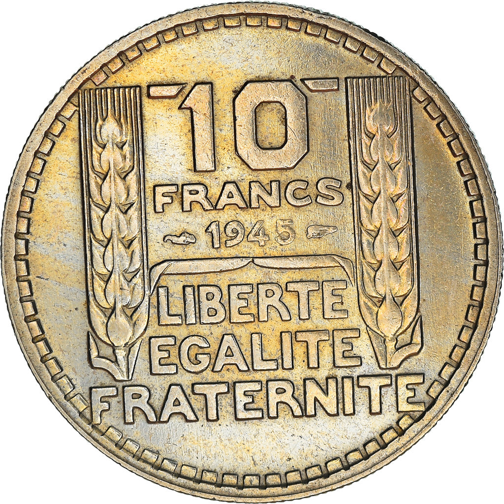 Moneta, Francia, Turin, 10 Francs, 1945, Paris, SPL-, Rame-nichel, KM:908.1, Le